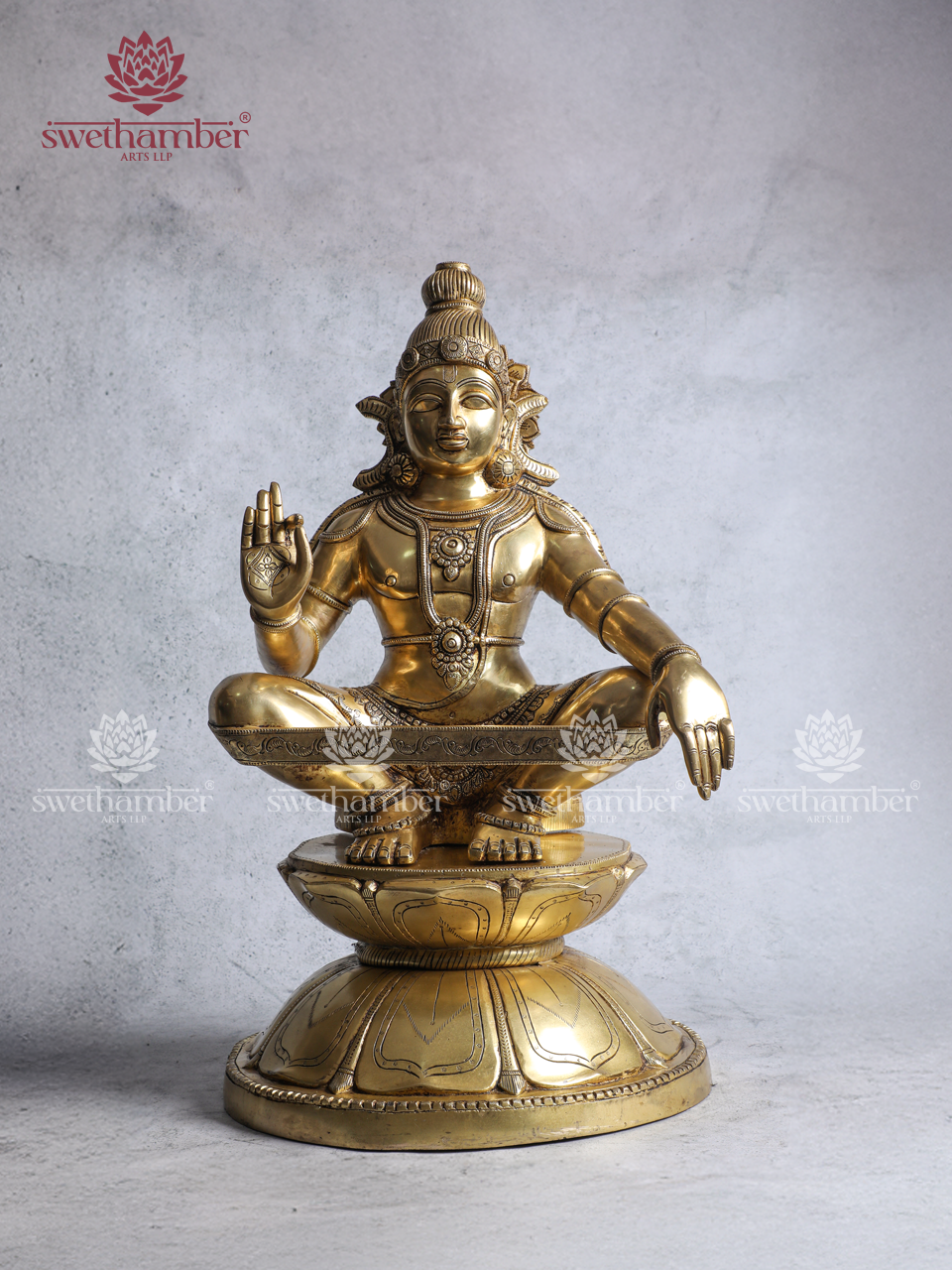 Ayyappa Swamy Brass Idol for Pooja Room & Temple