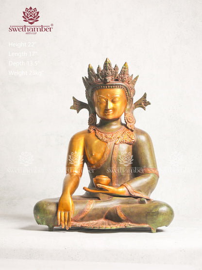 BRASS BUDDHA  STATUE