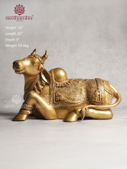 Nandi Bull Brass Statue