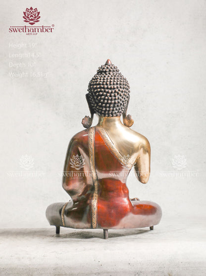 Brass Buddha Statue Blessing Pose