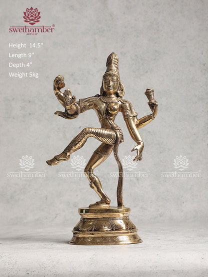 Brass Antique Ardhanarishvara Idol