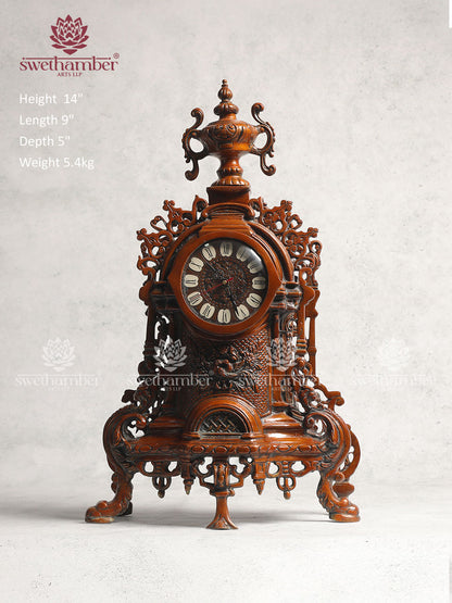 Brass Vintage Antique Table Clock