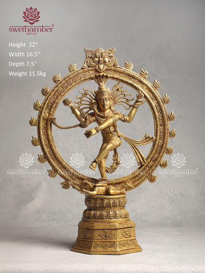 Decorative brass Nataraja statue
