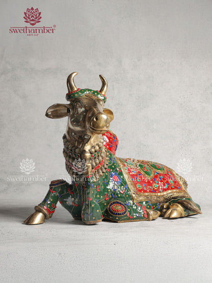 Decorative Brass Nandi Idol
