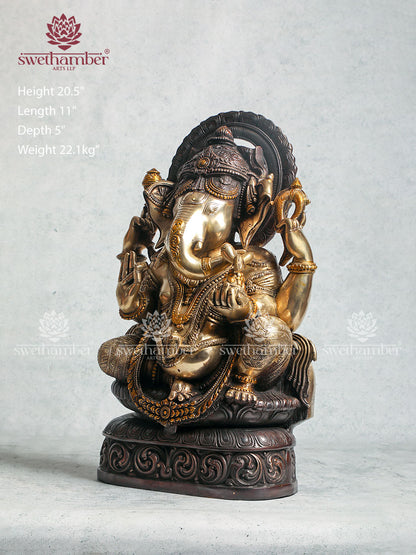 Brass Ganesha Idol For Housewarming