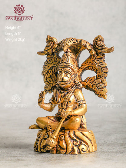 Brass Hanuman Idol For Worship