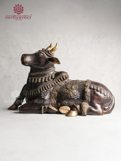 Indian Brass Nandi Statue