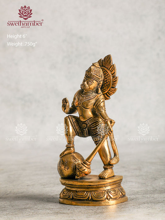 Antique Brass Hanuman Statue