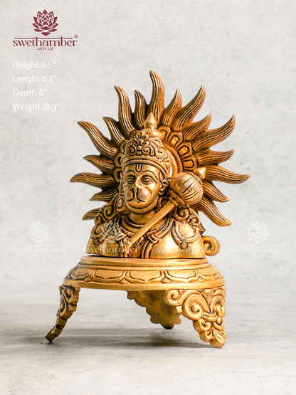 Brass Hanuman Head statue
