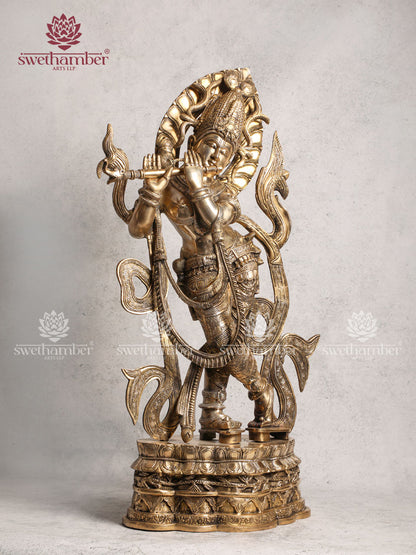 Brass Krishna Idol