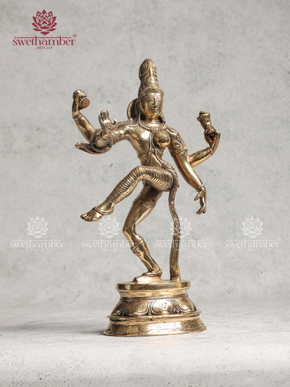 Brass Antique Ardhanarishvara Idol