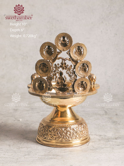 BRASS ASTALAXMI LIGHT WEIGHT LAMP
