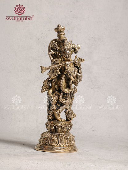 Brass Krishna Antique Finish