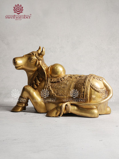 Nandi Bull Brass Statue