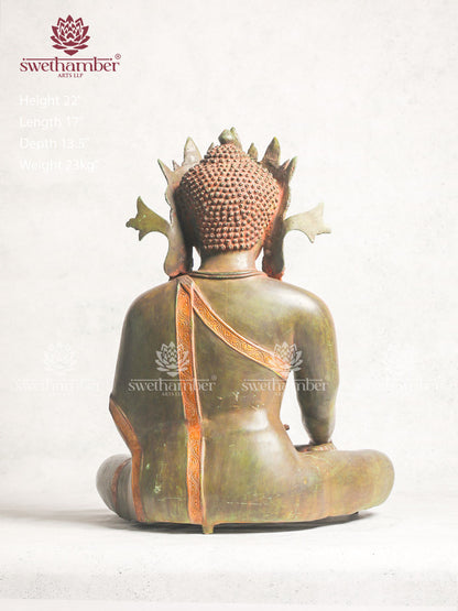 BRASS BUDDHA  STATUE