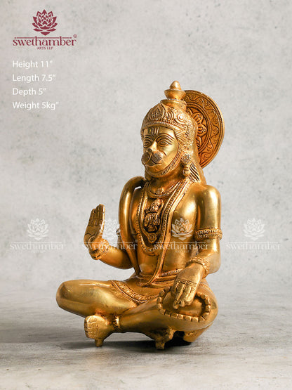 Brass Lord Hanuman Statue