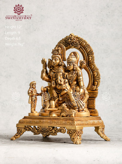 Brass Shiva Family For Pooja Room , Gifts & Home Décor