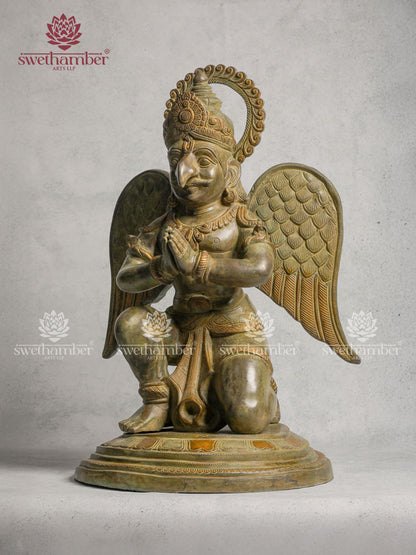 Garuda Brass Idol Antique Finish
