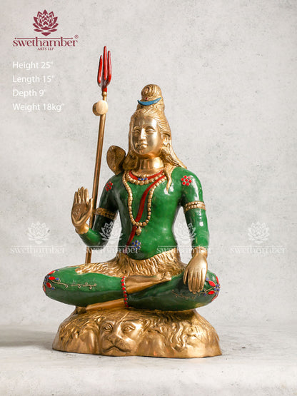 Brass Shiva Idol for Home Décor