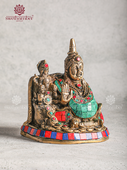 Brass Kuber Lakshmi Idol – Wealth & Prosperity Murti