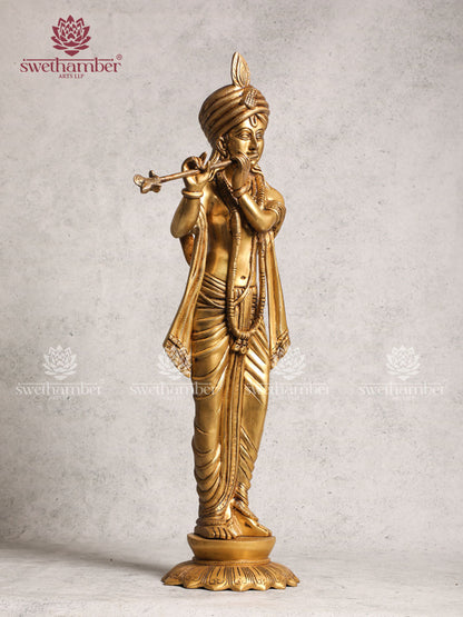 Brass Unique Krishna Idol