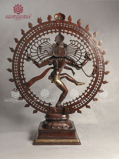 Brass Large Nataraja Antique Idol