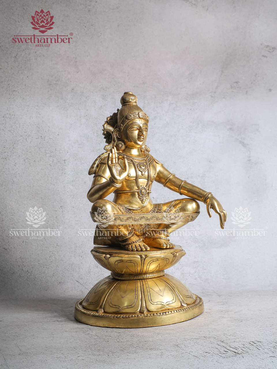 Ayyappa Swamy Brass Idol for Pooja Room & Temple