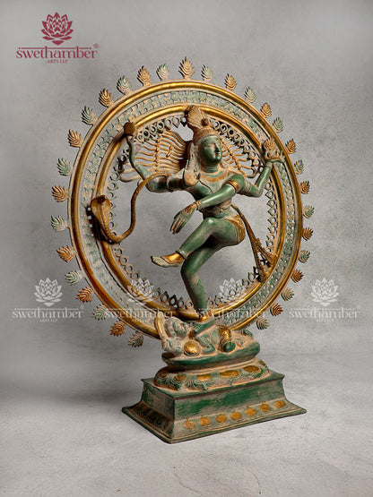 Brass Nataraja Home Décor With Antique Finish