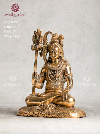 Brass Shiva Idol For Home Décor