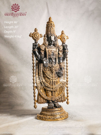 Brass Balaji With Intricate Design For Home & Office Décor