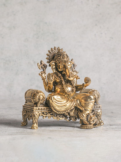 Handmade Small Brass Ganesha