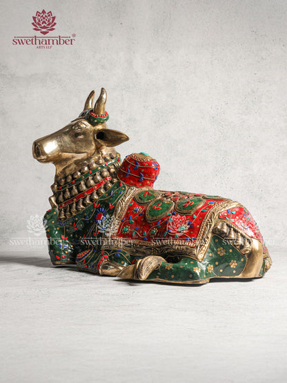 Decorative Brass Nandi Idol