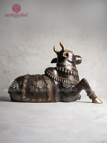 Indian Brass Nandi Statue