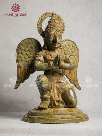 Garuda Brass Idol Antique Finish