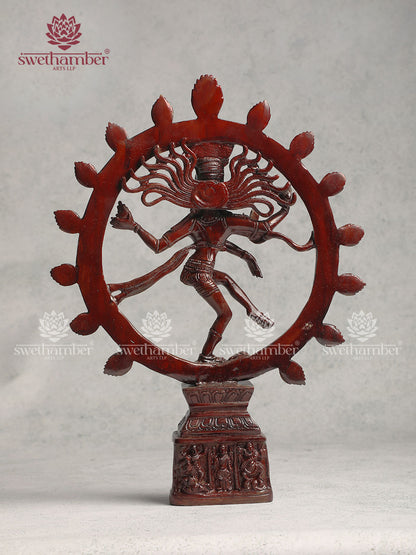 Brass Natraja Statue with Colour