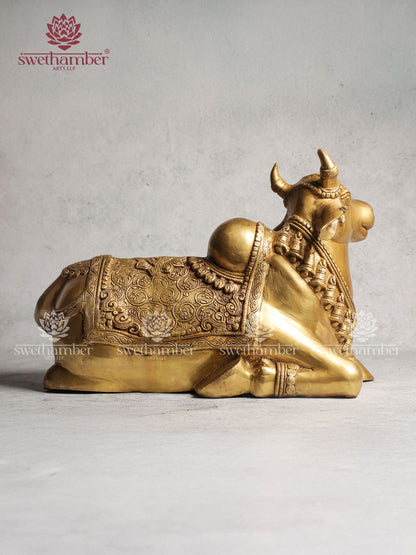 Nandi Bull Brass Statue