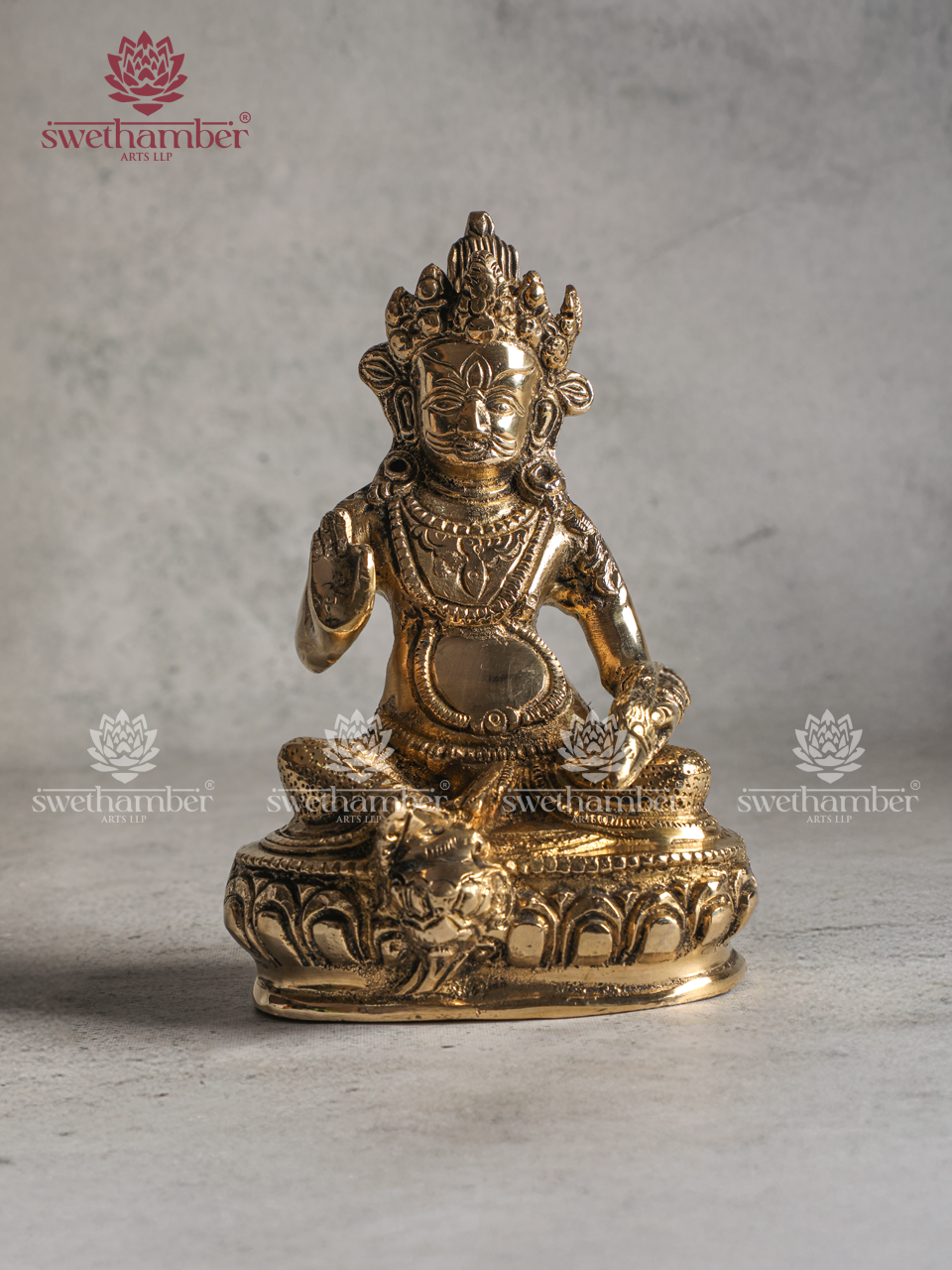 Antique Finish Brass Kuber Idol – Vastu & Prosperity