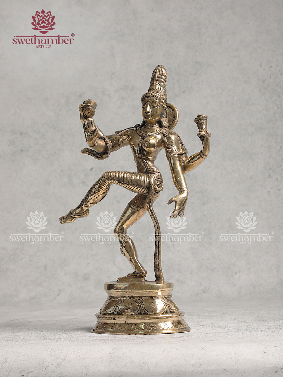 Brass Antique Ardhanarishvara Idol