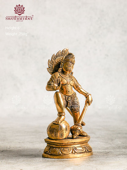 Antique Brass Hanuman Statue