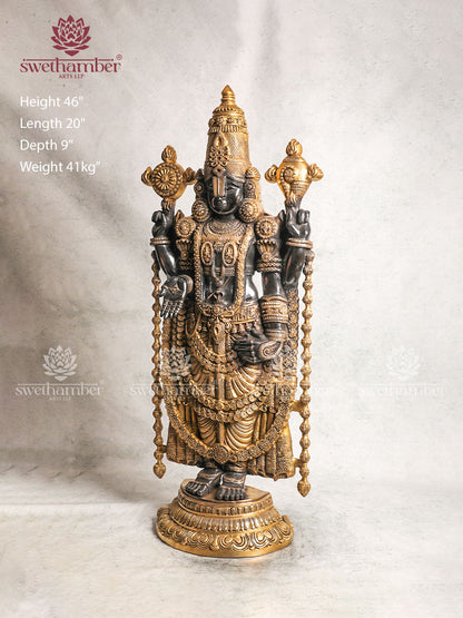 Brass Balaji With Intricate Design For Home & Office Décor