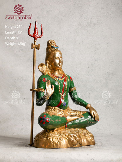 Brass Shiva Idol for Home Décor