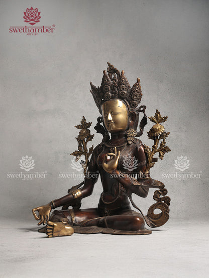 Brass Tara idol With Colour
