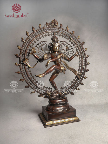 Brass Large Nataraja Antique Idol