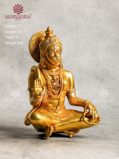 Brass Lord Hanuman Statue