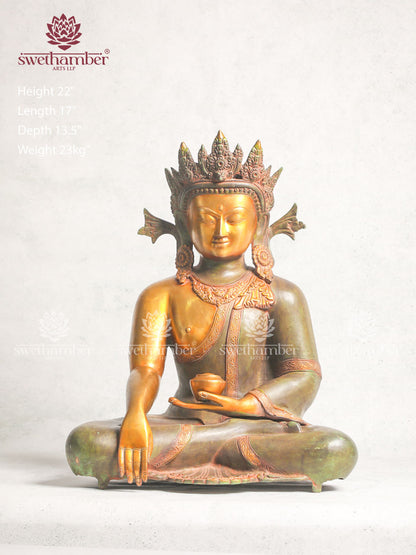 BRASS BUDDHA  STATUE