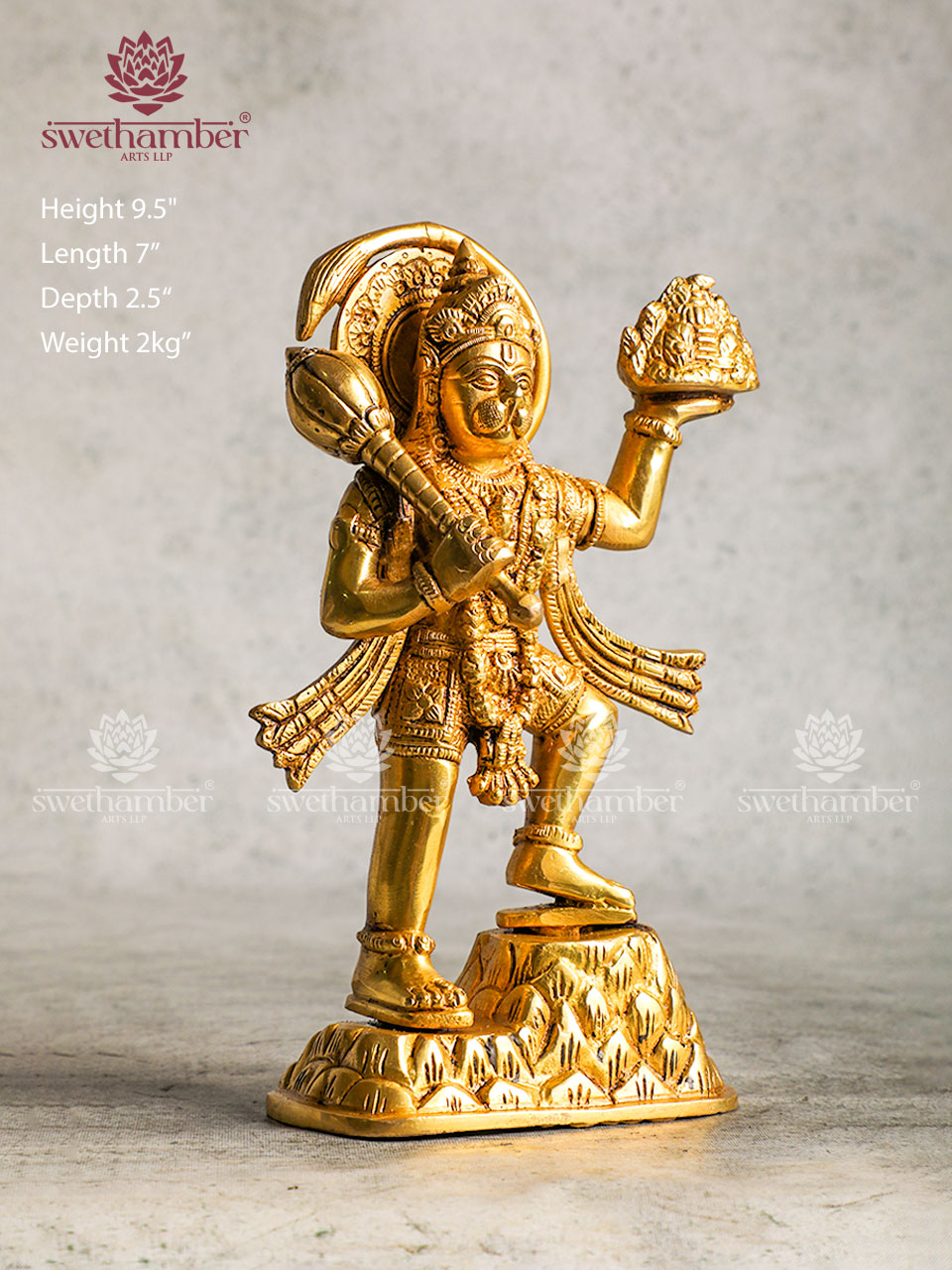 Antique Brass Hanuman Statue