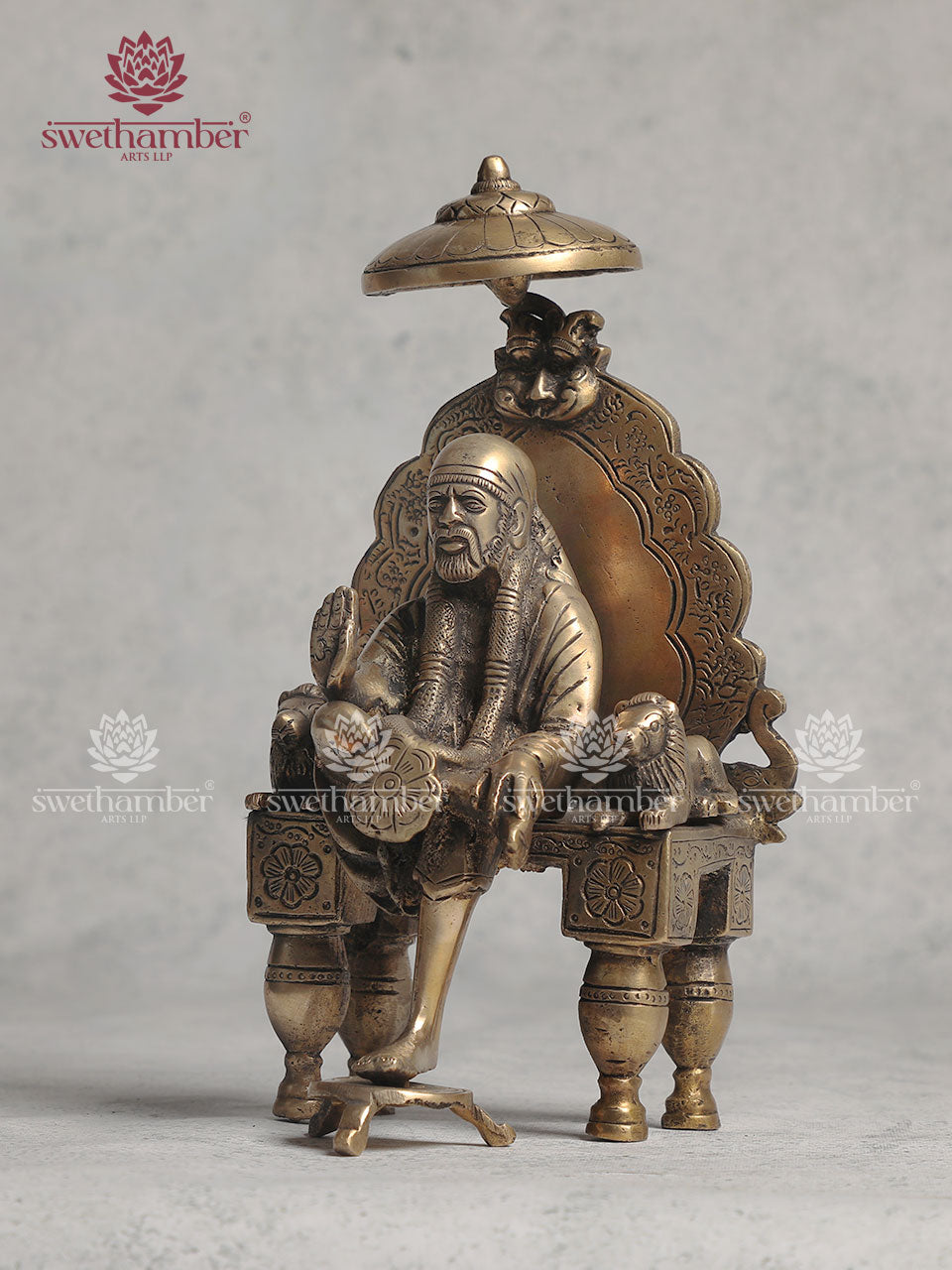 Antique Finish Sai Baba Brass Statue