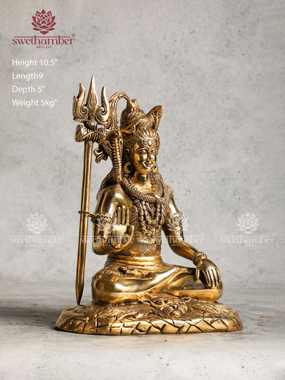 Brass Shiva Idol For Home Décor
