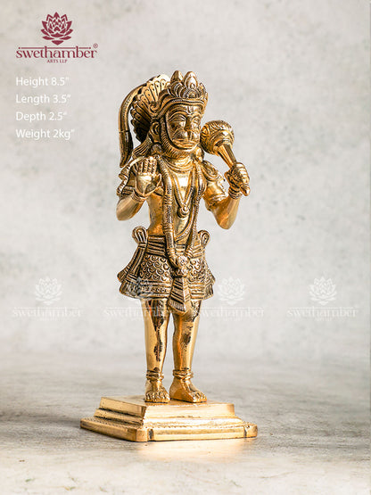 Antique Brass Hanuman Statue