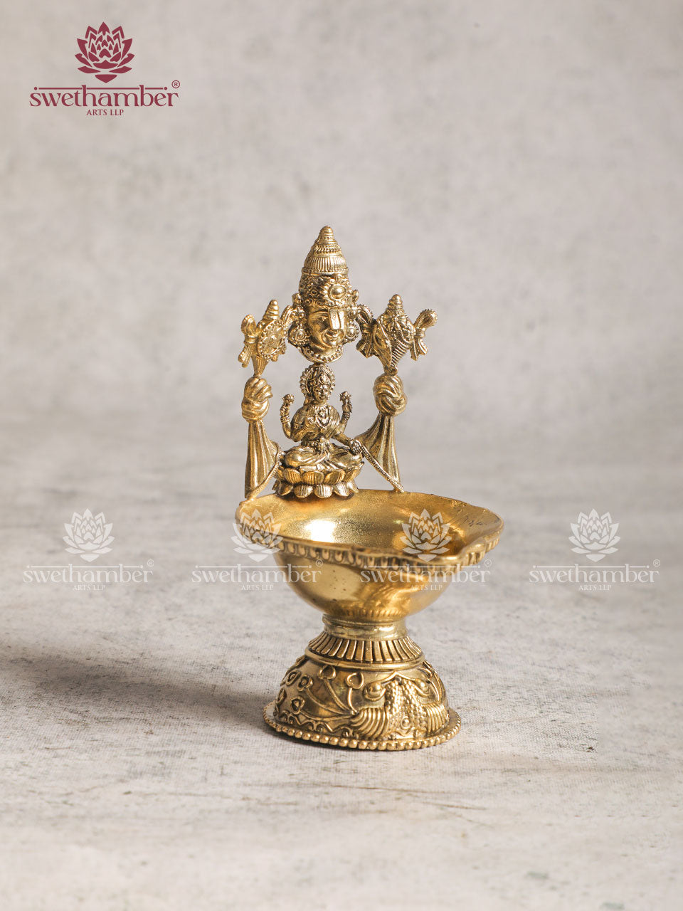 BRASS DEEPA WITH LAXMI